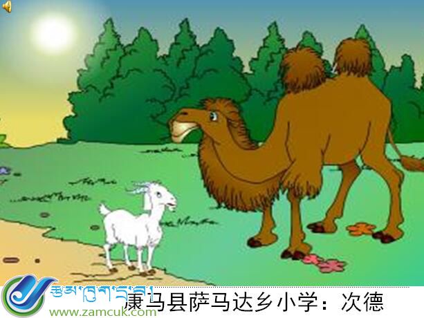 康马县萨马达乡小学三年级下学期汉语文《骆驼和羊》课件