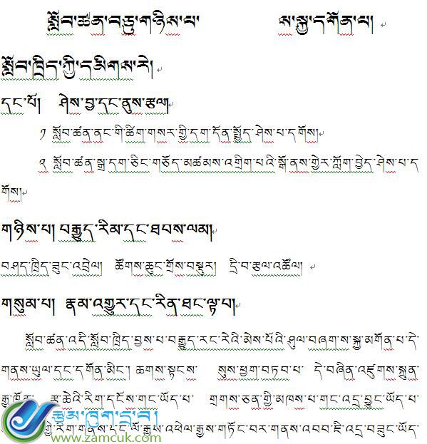 浪卡子县浪卡子镇小学五年级下学期藏语文《萨迦寺》教案