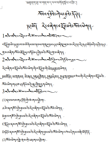 初中藏语文复习提纲